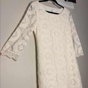 London Times Beautiful White Lace Dress Size 6